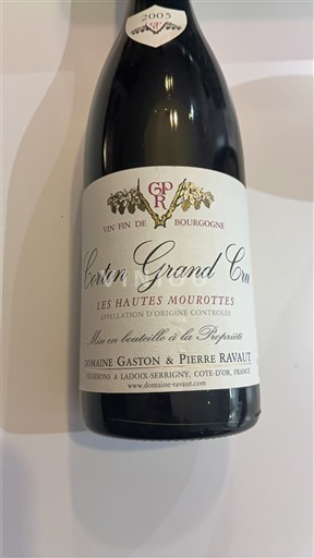 Borgogna Corton Grand Cru Domaine Gaston & Pierre Ravaut Les Hautes Mourottes 2005