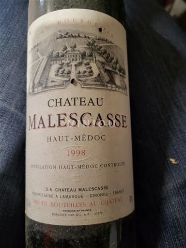 Bordeaux Haut-Médoc Château Malescasse 1998