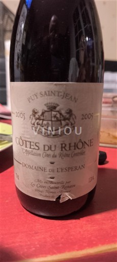 Rona dolina Côtes-du-Rhône Domaine L'Esperan Puy Saint-Jean 2005