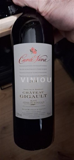 Burdeos Blaye-Côtes de Burdeos Château Gigault Viva 2014