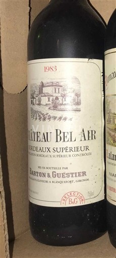 Bordeaux Bordeaux superiore Château Bel Air 1983