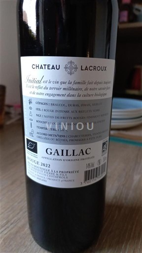 Lounais-Ranska Gaillac Château Lacroux Initial 2022