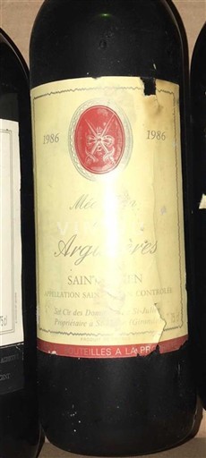 Bordeaux Saint-Julien Château Argadères 1986