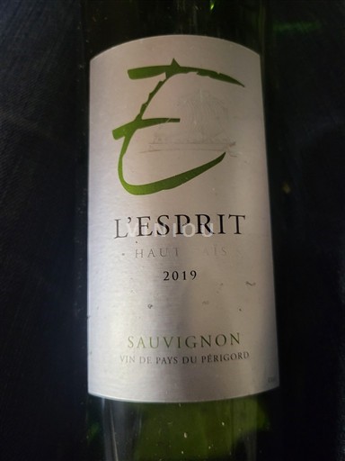Southwest Not Specified L'Esprit Haut Pais Sauvignon 2019