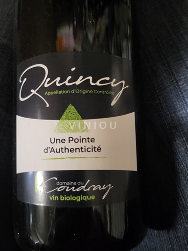 Vallée de la Loire Quincy Domaine Bondray Une Pointe d'Authenticité Non Millésimé