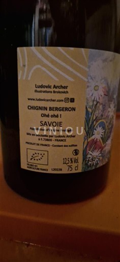 Savoie and Bugey Chignin-Bergeron Ludovic Archer Ohé ohé ! 2022