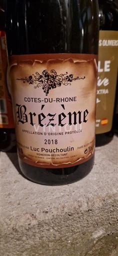 Rona dolina Côtes-du-Rhône Luc Pouchoulin Brézème 2018