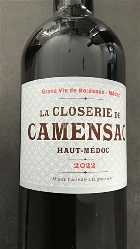 Bordo Haut-Médoc La Closerie de Camensac 2022
