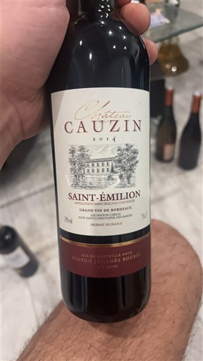 Bordeaux Saint-Émilion Château Cauzin 2014