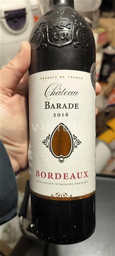 Bordéus Château Barade 2016