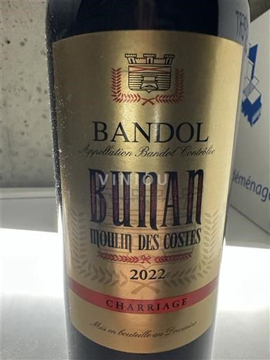 Provenza Bandol Bunan Moulin des Costes Charriaige 2022