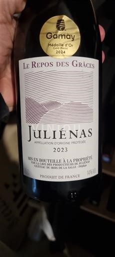 Beaujolais Juliénas Château Bois de la Salle Le Repos des Grâces 2023