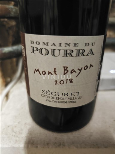 Rhônen laakso Côtes-du-rhône-villages Domaine Pourra Mont Bayon 2018