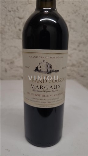 Bordeaux Margaux Château Grand Soussans 2016