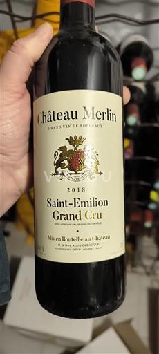 Bordeaux Saint-Émilion Grand Cru Grand Cru Château Merlin 2018