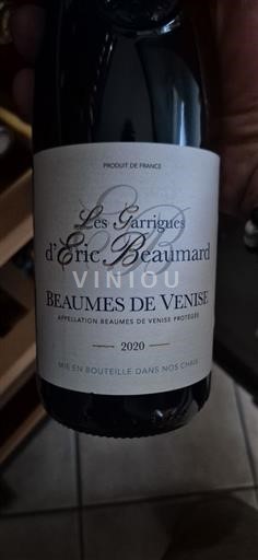Viner Rouge sec Les Garrigues d'Eric Beaumard 2020 Frankrike Rhônedalen Beaumes de Venise AOC