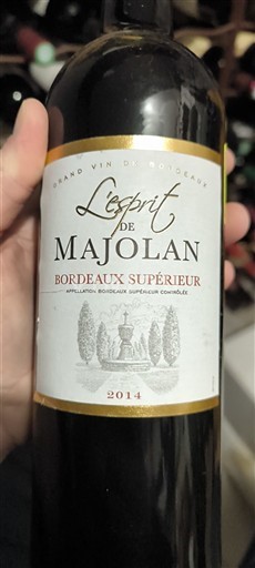 Bordeaux Bordeaux Supérieur Majolan L'Esprit de Majolan 2014