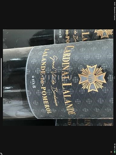 Bordeaux Lalande-de-Pomerol Cardinal Lalande 2018