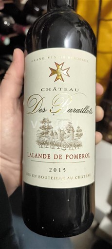 Bordeaux Lalande-de-Pomerol Château S Baraillots 2015