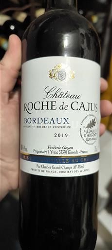 Bordeaux Château Roche de Cajus 2019