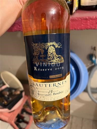 Bordeaux Sauternes Maison Johanes Boubee Réserve 2019