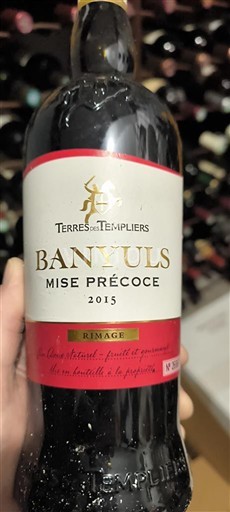 Roussillon Banyuls Terres des Templiers Mise Précoce 2015