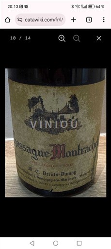Bourgogne Bâtard Montrachet G. Perats-Dumaz Ikke årgangsbestemt