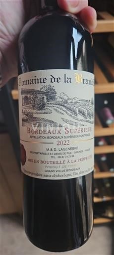 Bordeaux Bordeaux Supérieur Domaine La Branche 2022