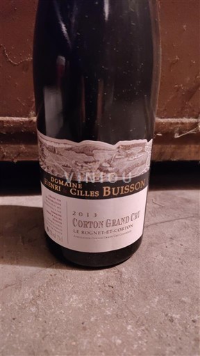 Bourgogne Corton Grand Cru Domaine Henri Gilles Buisson Le Rognet-et-Corton 2013