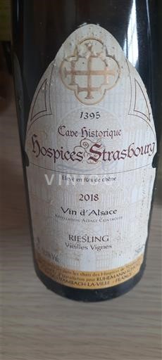 Alsacia Cave historique des Hospices de Strasbourg Riesling Vieilles Vignes 2018
