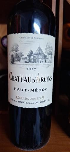 Bordéus Haut-Médoc Château Arcins 2017