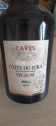 Vinhos Blanc sec Les Caves Vieux Mont 2013 França Jura Côtes-do-jura AOC