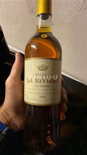 Bordeaux Sauternes Château La Riviere 2010