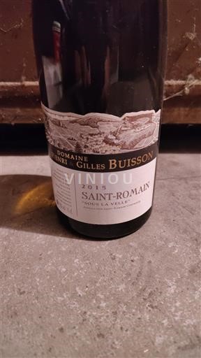 Burgund Saint-Romain Domaine Henri et Gilles Buisson Sous La Velle 2015