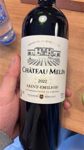 Bordeaux Saint-Émilion Château Melin 2022