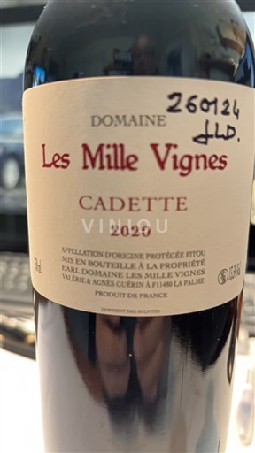Linguadoca Fitou Domaine Les Mille Vignes Cadette 2020