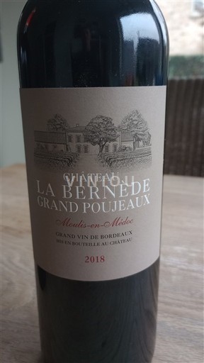 Bordeaux Moulis-en-Médoc Château La Bernède Grand Poujeaux 2018