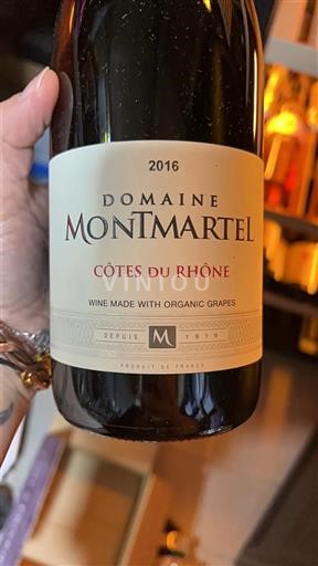 Rhônedalen Côtes du Rhône Domaine Montmartel 2016