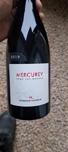 Burgundi Mercurey Domaine Voarick Sous les Roches 2019