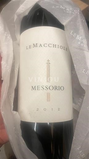 Toscana Ikke specificeret Le Macchiole Messorio 2012