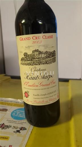 Bordeaux Saint-Émilion Grand Cru Grand Cru Château Haut-Sarpe 2003