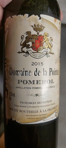 Burdeos Pomerol Domaine La Pointe 2015