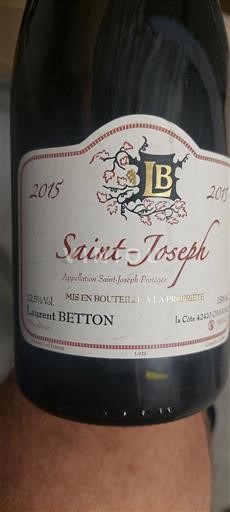 Rhônedalen Saint-Joseph Laurent Betton 2015