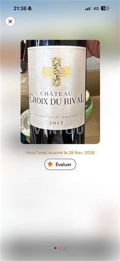 Bordeaux Lussac-Saint-Émilion Château Croix du Rival 2017