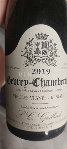 Bourgondië Gevrey-Chambertin S.C. Guillard Vieilles Vignes - Reniard 2019