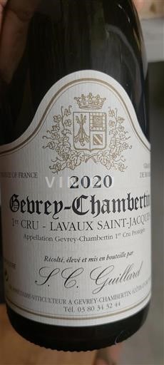 Bourgondië Niet gespecificeerd Premier Cru S.C. Guillard Lavaux Saint-Jacques 2020