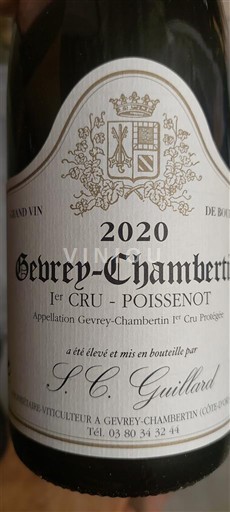 Bourgondië Gevrey-Chambertin Premier Cru S.C. Guillard Poissenot 2020