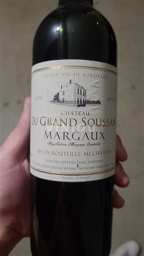 Bordeaux Margaux Château Grand Soussans 2012