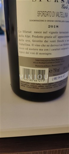 Wines Rouge sec Sfursat Carlo Negri Nino Negri 2018 Italy Lombardy Sforzato di Valtellina DOCG
