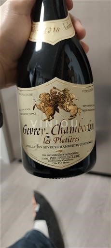 Burgundi Gevrey-Chambertin Premier Cru Domaine Philippe Leclerc Les platières 2018